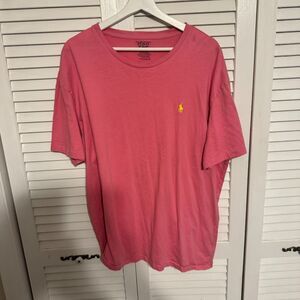VINTAGE 100% COTTON MENS POLO‎ RALPH LAUREN LOGO PREPPY TEE SZ XL